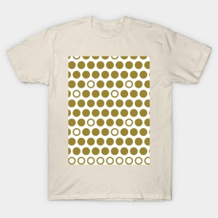 Gold White Mid Century Modern Print Pattern MOD T-Shirt